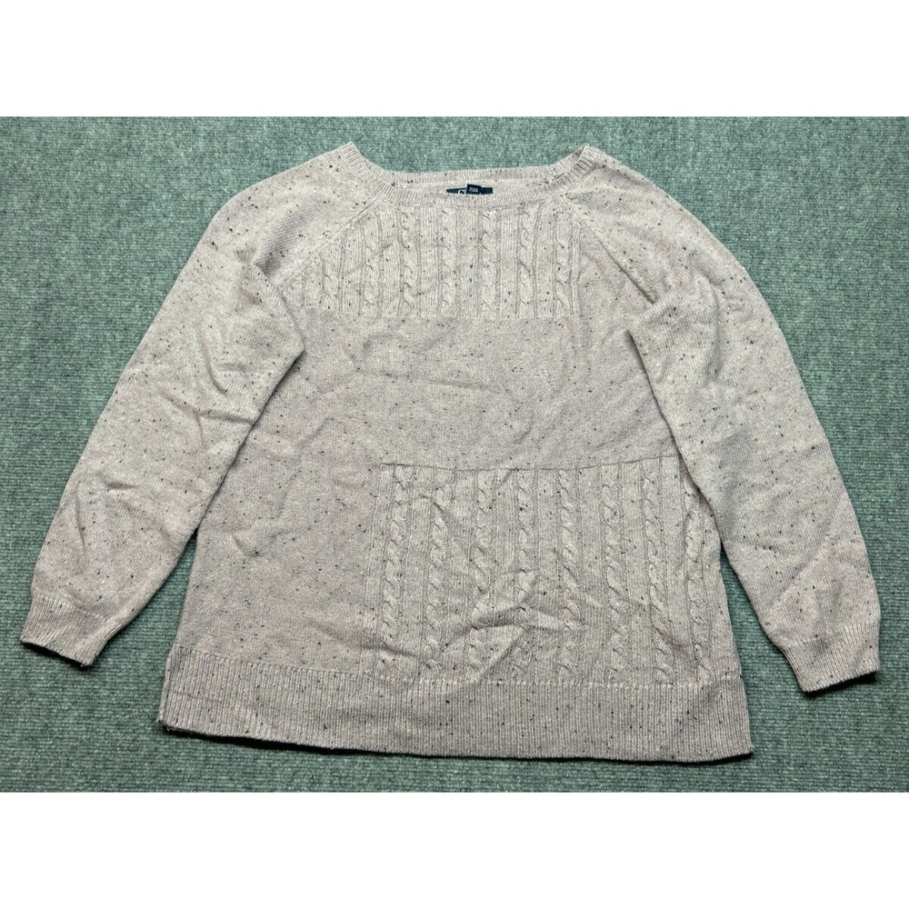Chaps Sweater Womens L Light Purple Boat Neck Solid Pullover Long Sleeve New